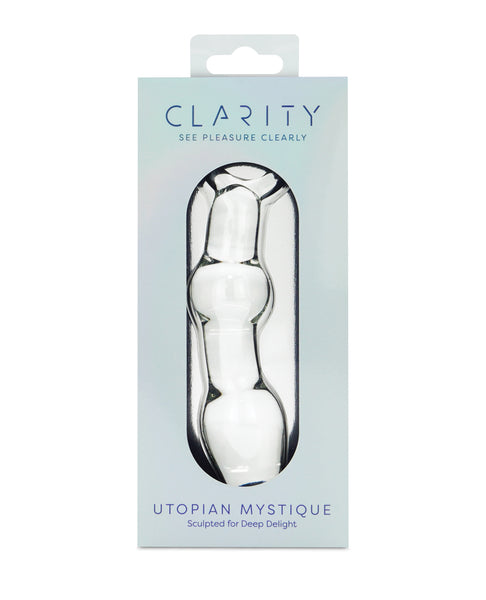 Utopian Mystique Ribbed Glass Anal Dildo Kinkly Shop Utopian Mystique Ribbed Glass Anal Dildo Kinkly Shop