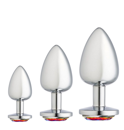 Cloud 9 gems silver chromed anal plug