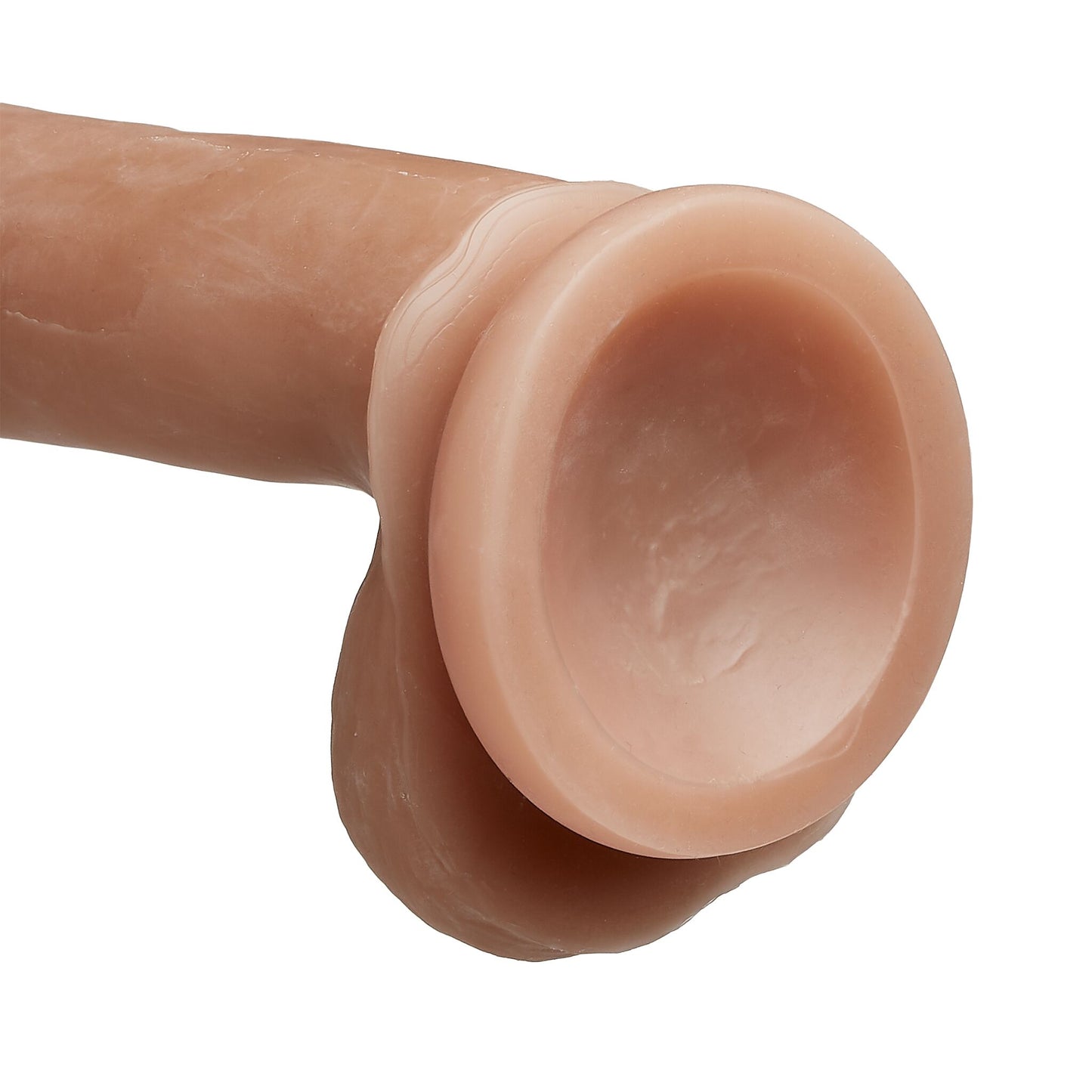 Cloud 9 dual density dildo 6in w/ balls tan/ mocha