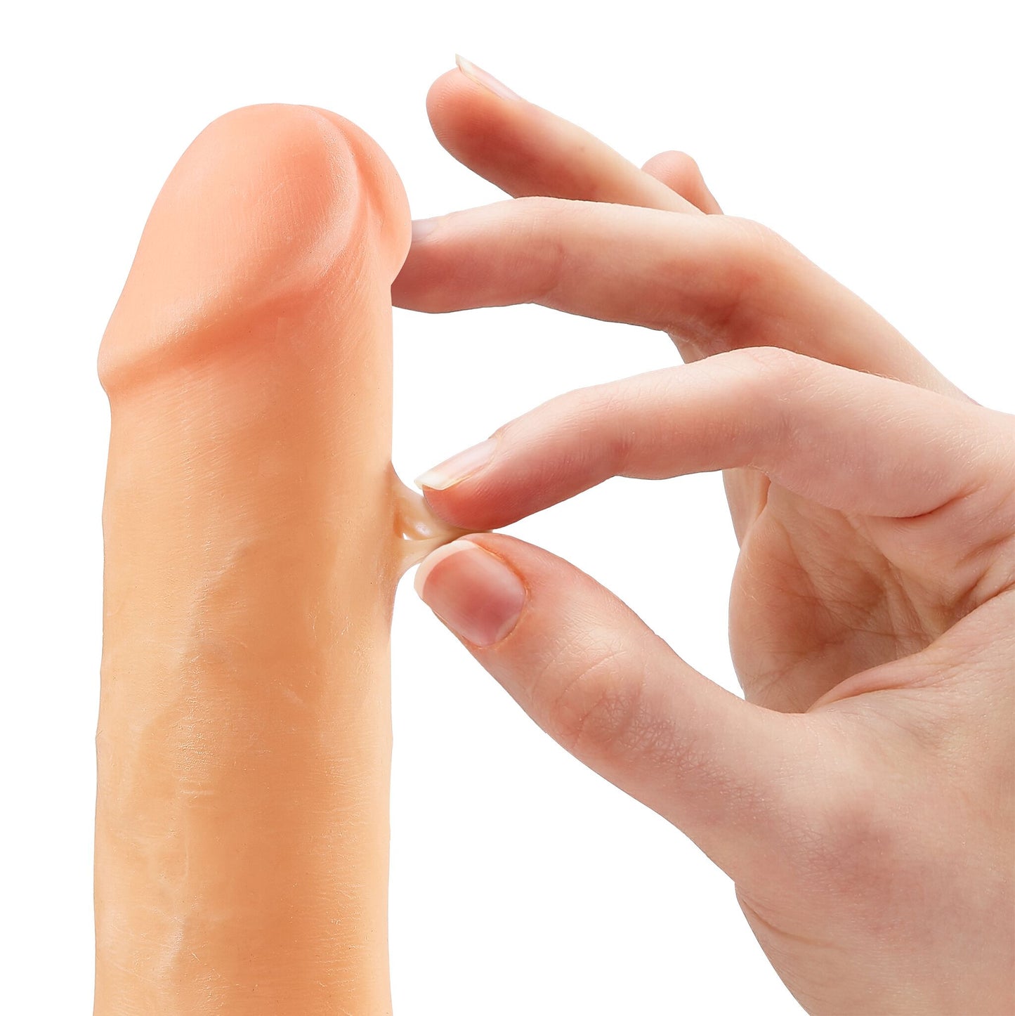 Cloud 9 dual density dildo 6in w/ balls tan/ mocha