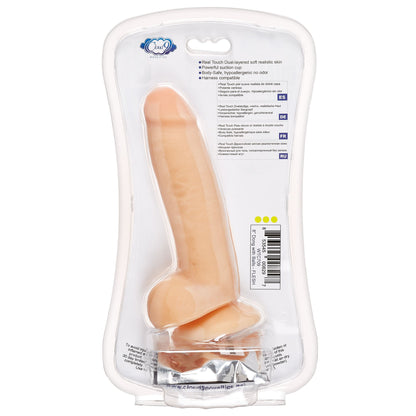 Cloud 9 dual density dildo 6in w/ balls tan/ mocha
