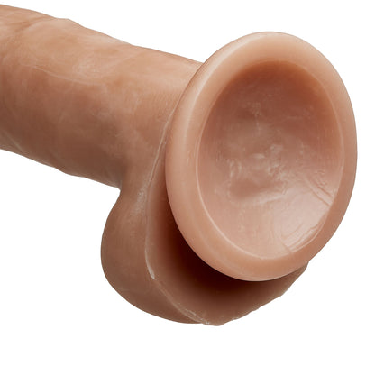 Cloud 9 dual density dildo 6in w/ balls tan/ mocha