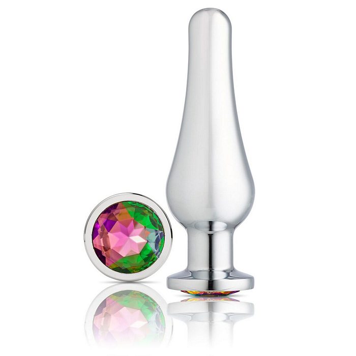 Cloud 9 gems silver chromed tall anal plug