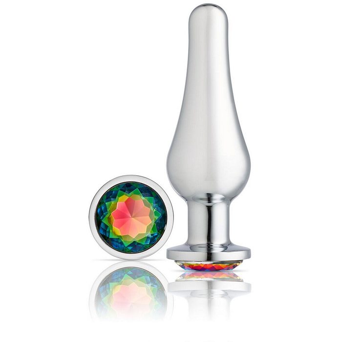 Cloud 9 gems silver chromed tall anal plug