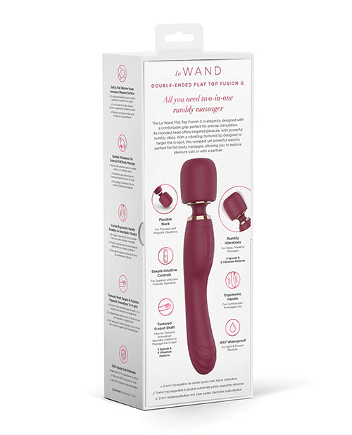 Le Wand Flat Top Fusion G 2-in-1 Wand Vibrator Kinkly Shop Le Wand Flat Top Fusion G 2-in-1 Wand Vibrator Kinkly Shop