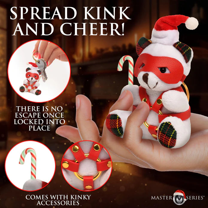 Master Series Holiday Bondage Teddy Bear Keychain