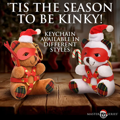 Master Series Holiday Bondage Teddy Bear Keychain