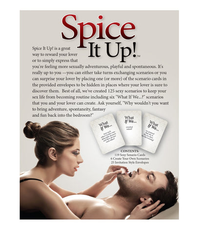 Backside of the packaging of the Spice it Up | Kinkly Shop