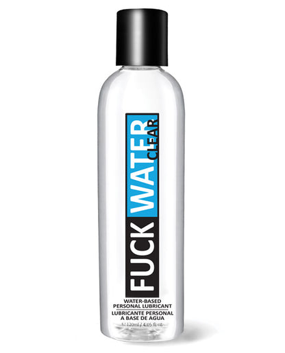 The 4 oz Fuckwater Clear H2O lube bottle | Kinkly Shop