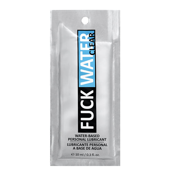 Sample packet of the 0.3 oz Fuckwater Clear H2O lube | Kinkly Shop