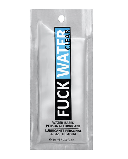 Sample packet of the 0.3 oz Fuckwater Clear H2O lube | Kinkly Shop