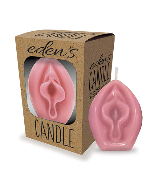 The Rose Eden's Vagina Candle in front of a plain white background | Kinkly Shop