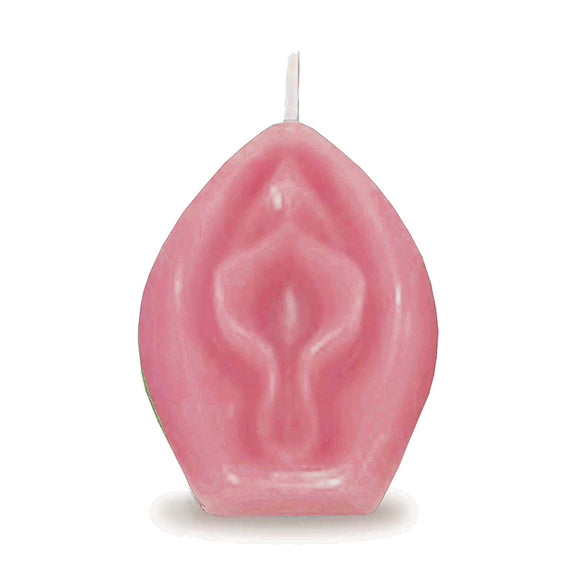 A close-up of the Eden's Vagina Candle. | Kinkly Shop