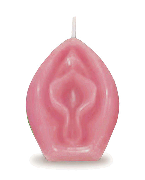 A close-up of the Eden's Vagina Candle. | Kinkly Shop