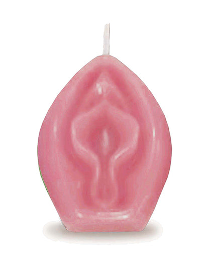 A close-up of the Eden's Vagina Candle. | Kinkly Shop