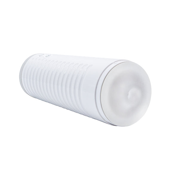 The Lovense Max 2. The exterior plastic case is ribbed, making for easier gripping even when the hands are lubed. | Kinkly Shop