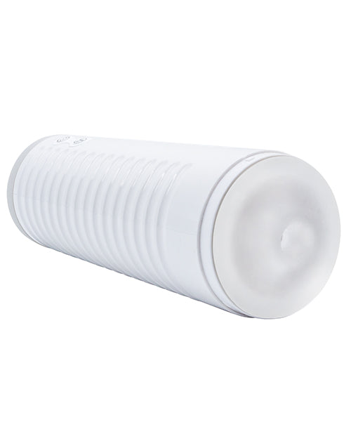 The Lovense Max 2. The exterior plastic case is ribbed, making for easier gripping even when the hands are lubed. | Kinkly Shop