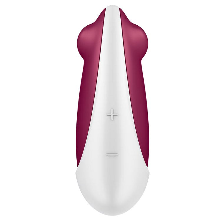 Side view of the Satisfyer Spot On 3 shows that the toy has two buttons and they're located on the side of the toy. | Kinkly Shop