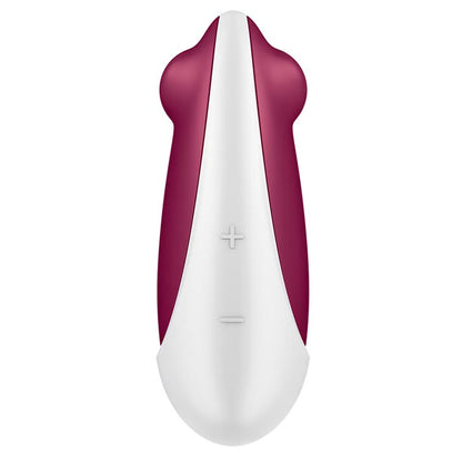 Side view of the Satisfyer Spot On 3 shows that the toy has two buttons and they're located on the side of the toy. | Kinkly Shop