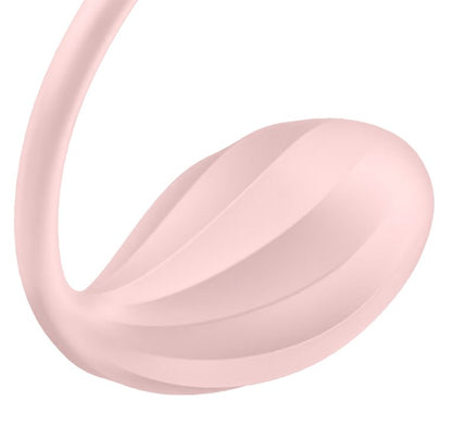 Close-up of the swirled texture on the insertable portion of the vibrator. | Kinkly Shop