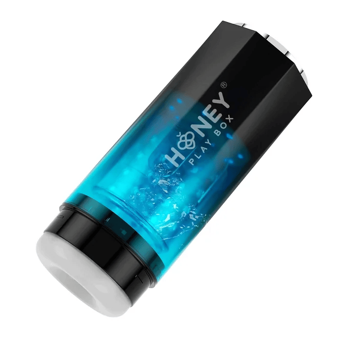 GIF shows the Adrian Rotator toy as it's turned on, showcasing the movement of the water that adds pleasurable sensation on the shaft. | Kinkly Shop