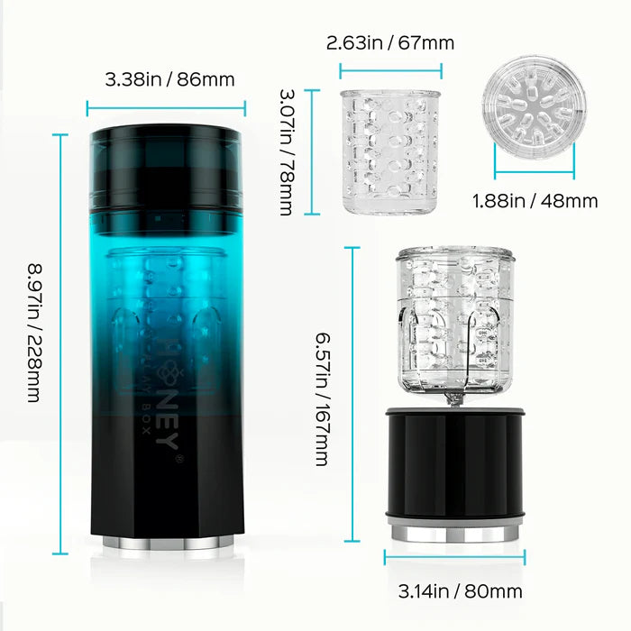 All of the measurements of the various parts of the Adrian Rotator. | Kinkly Shop