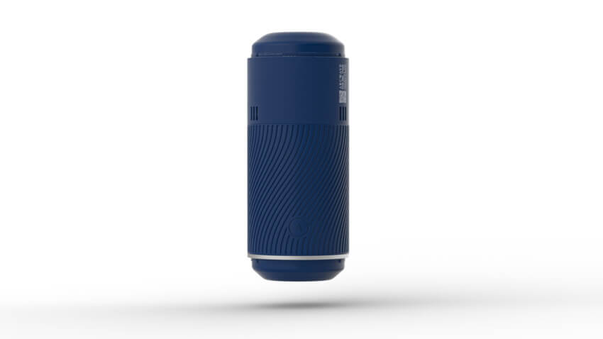 The Arcwave Pow in Blue shown with both lids removed. This allows water to run through the stroker for easy cleaning if desired. | Kinkly Shop