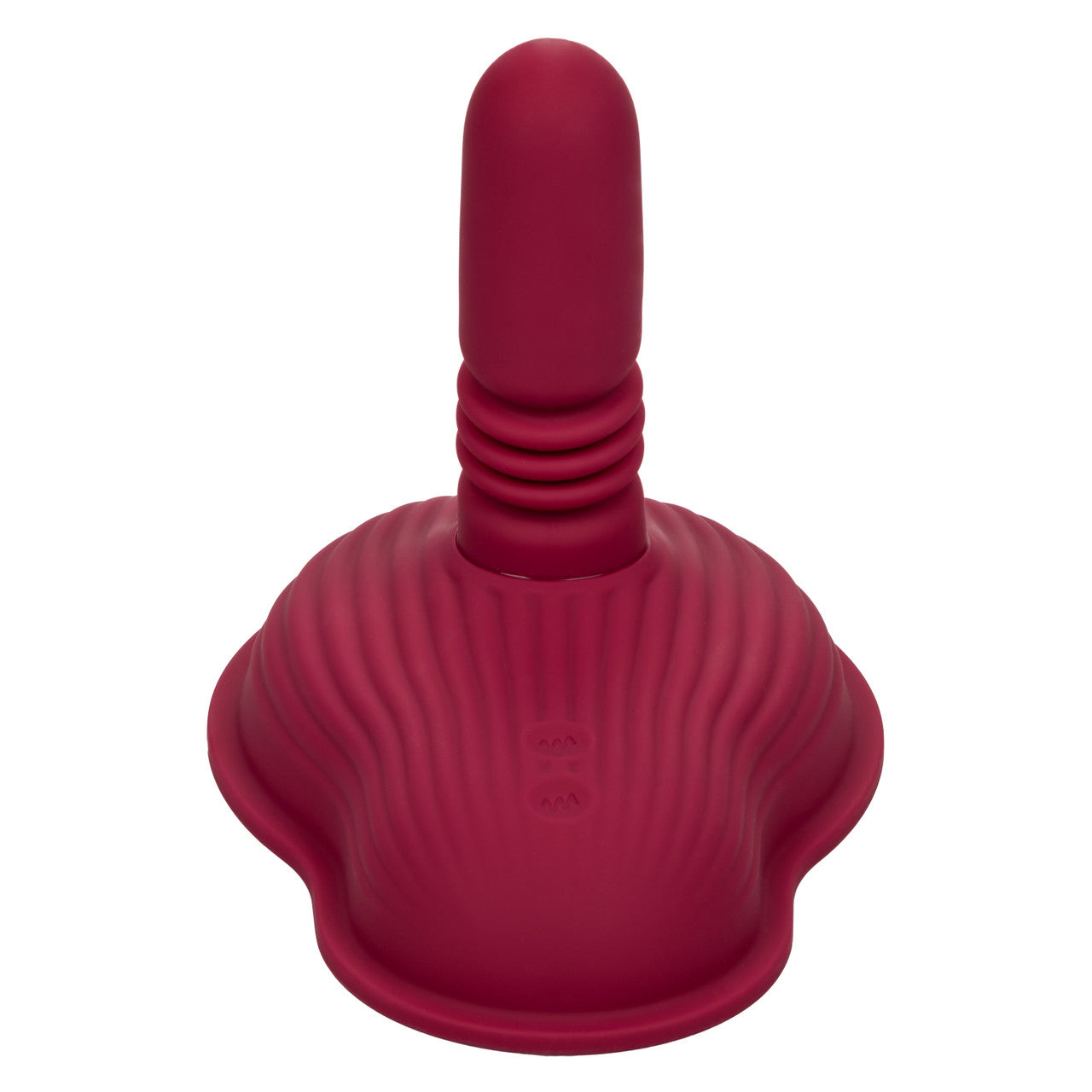 Close-up on the side of the Dual Rider Thrust and Grind, showcasing the thrusting shaft in addition to the textured, bulbous shape of the base of the Dual Rider Thrust and Grind | Kinkly