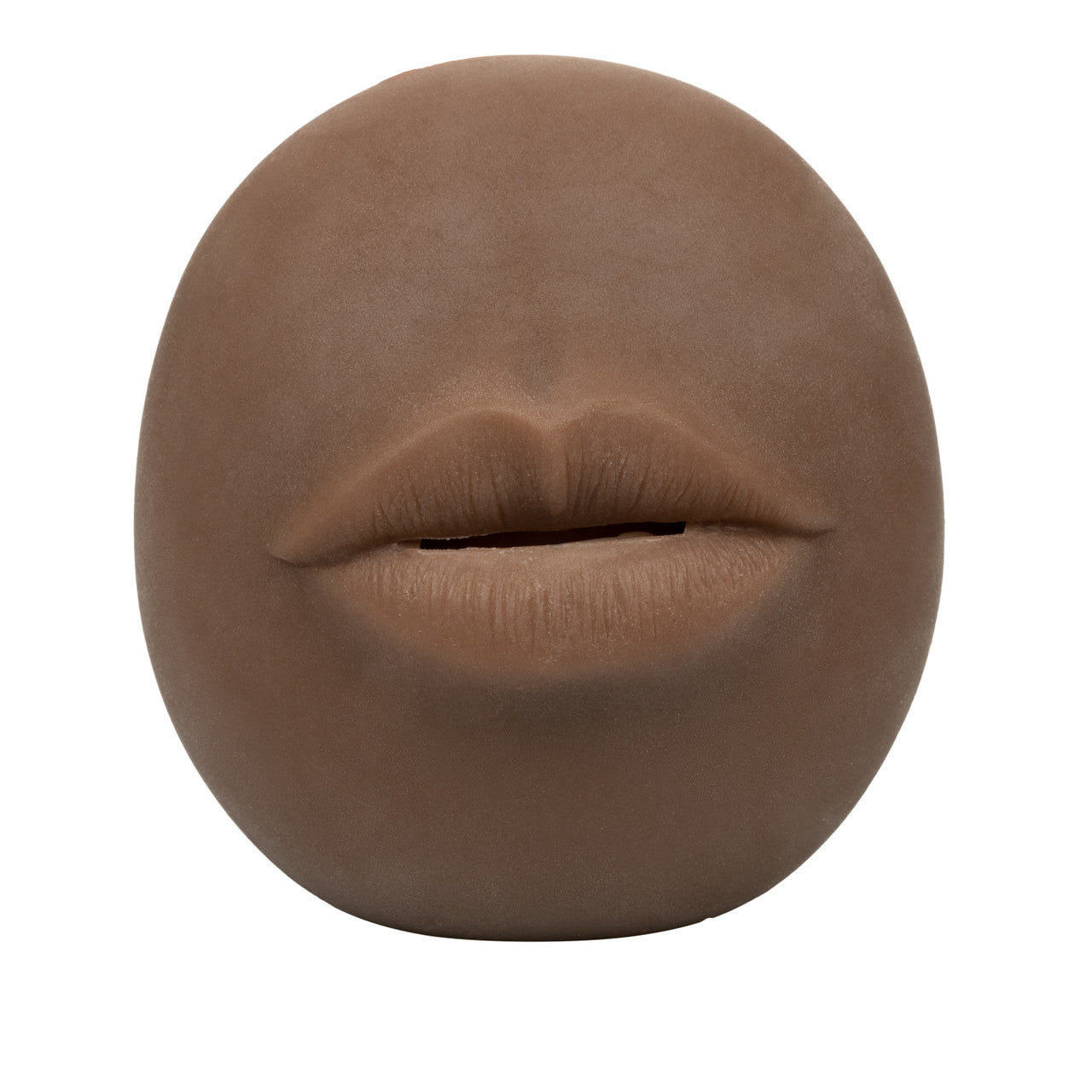 Close-up of the textured lips on the Stroke It Mouth with its realistic design. | Kinkly Shop