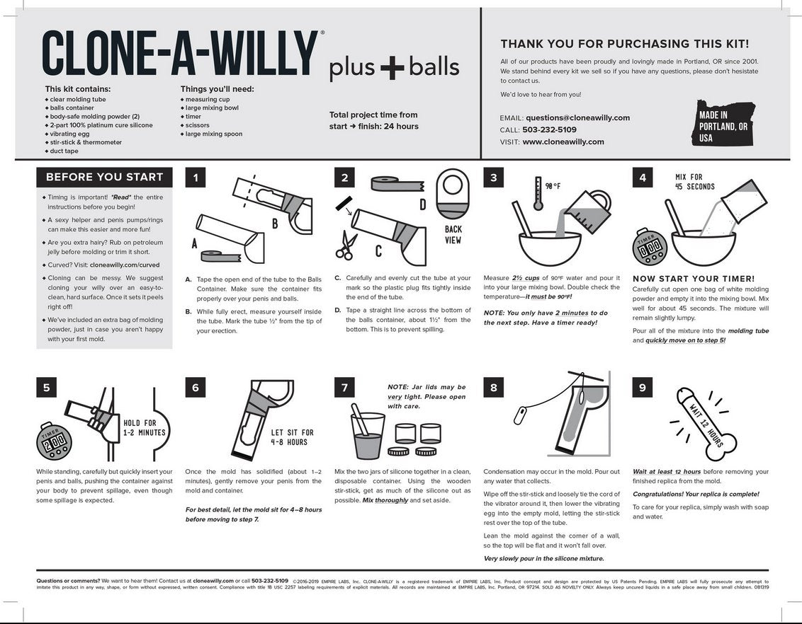 Clone-A-Willy Plus+ Balls Kit