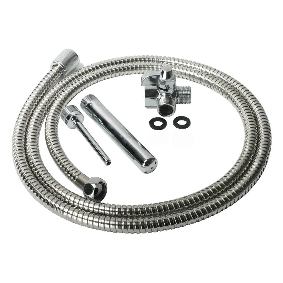Everything that comes with the CleanStream Beginner Shower Enema Set in front of a plain white background | Kinkly Shop
