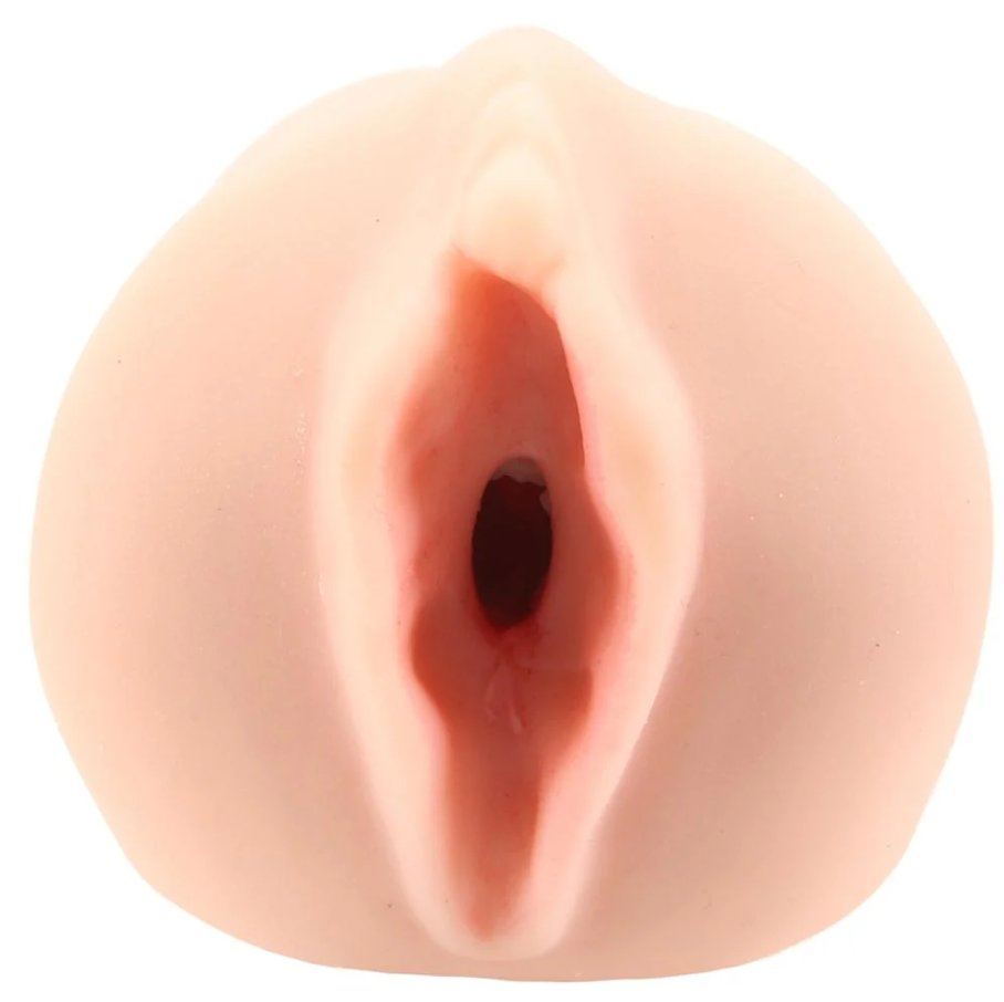Close-up of the orifice and entrance on the Angela White Pussy stroker | Kinkly Shop