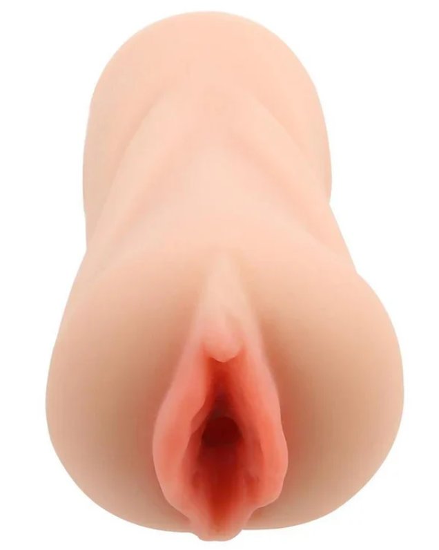 Close-up of the vulva on the end of the Ariana Marie Pussy stroker. | Kinkly Shop