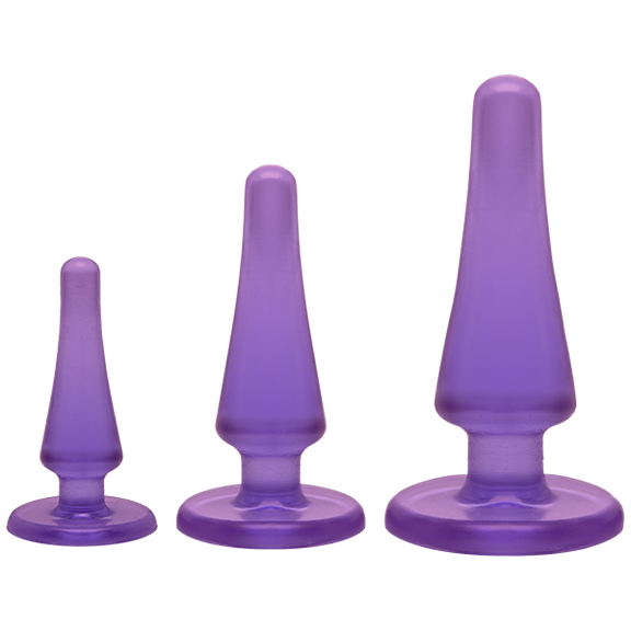 Crystal Jellies Anal Initiation Kit in Purple | Kinkly Shop