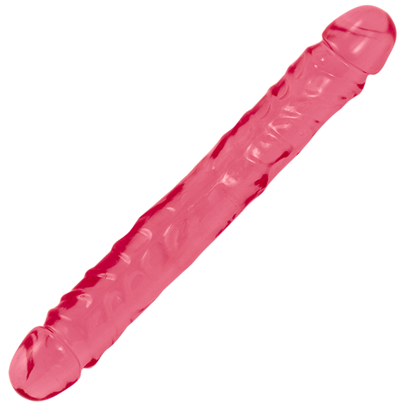 Crystal Jellies Double Dong Jr. in Pink | Kinkly Shop