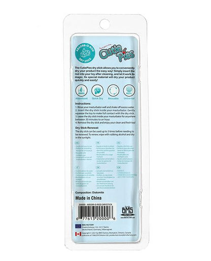 Backside of the packaging for the Cutie Pies Dry Stick | Kinkly Shop