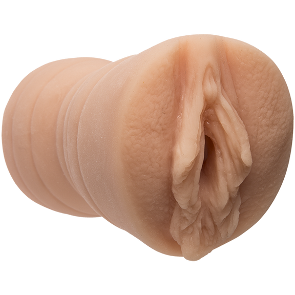Close-up of the orifice entrance on the Signature Strokers - Belladonna. The entrance is directly molded from Belladonna's own anatomy. | Kinkly Shop
