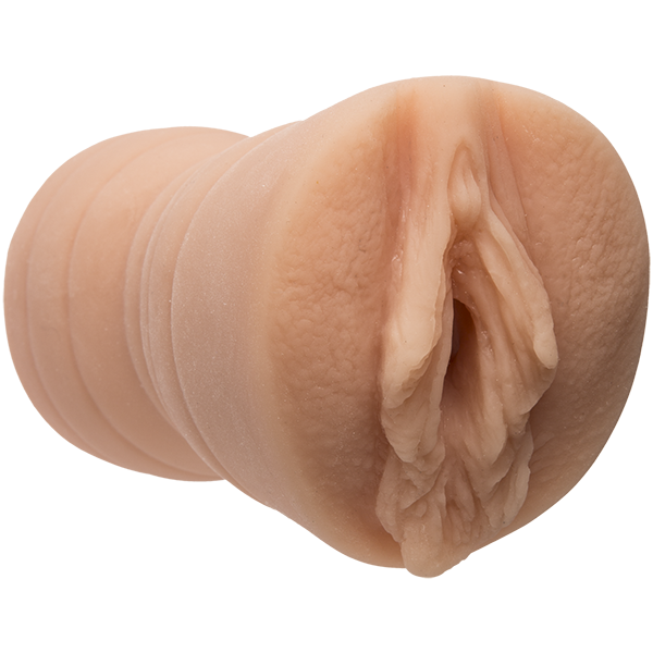 Close-up of the orifice entrance on the Signature Strokers - Belladonna. The entrance is directly molded from Belladonna's own anatomy. | Kinkly Shop