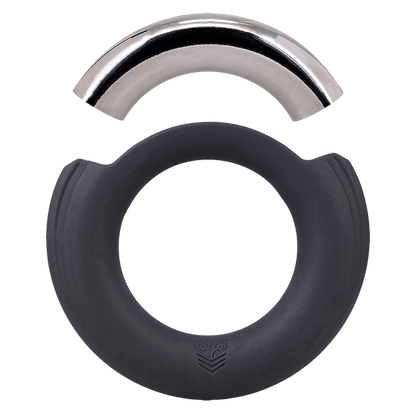 The Fort Troff Pinch Zero shown with the magnetic piece removed, showcasing how it can be taken out to put on the cock ring more easily. | Kinkly Shop