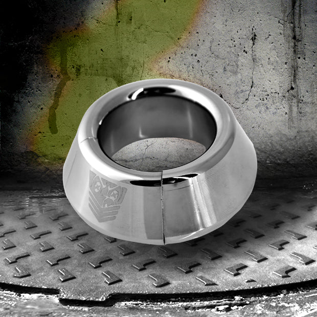 The metal ring of the Fort Troff Full Metal Jacket shown by itself. This makes the metal fastener seams much easier to see. | Kinkly Shop