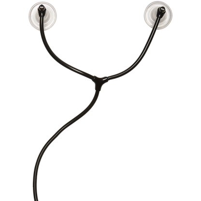 Close-up on the Y-shaped tubing that connects the nipple suckers to the remote control that controls them. | Kinkly