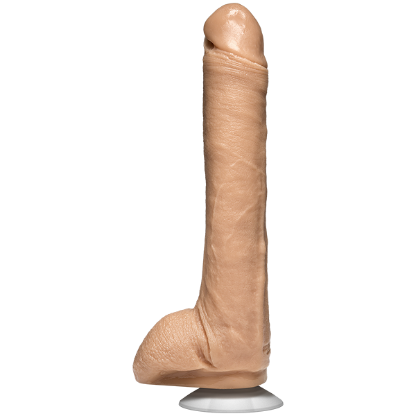 Side angle of the Signature Cocks Kevin Dean Firmskyn dildo. This shows how long the dildo is. | Kinkly Shop