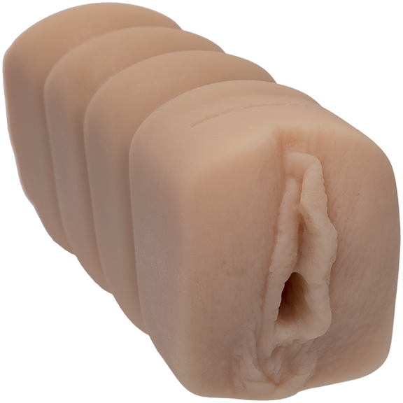 The close-up of the orifice and entrance on the Signature Strokers Ashton Moore stroker. The entrance is molded directly from the porn star's vulva. | Kinkly Shop