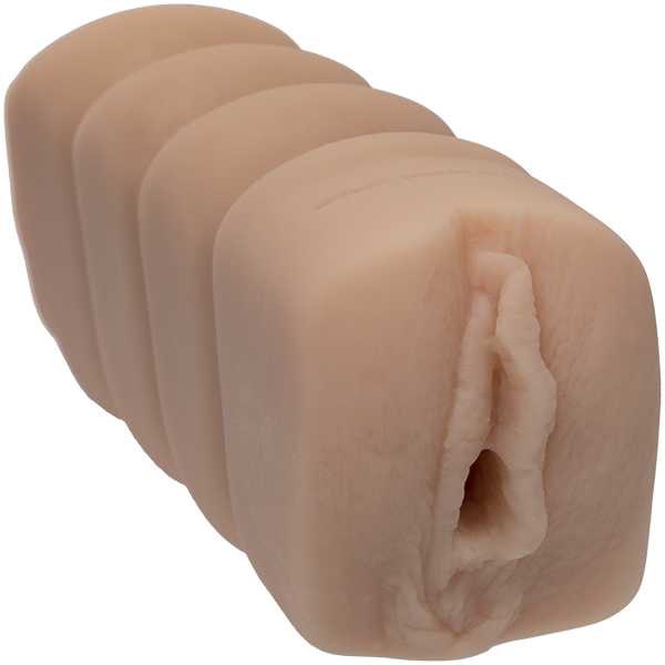 The close-up of the orifice and entrance on the Signature Strokers Ashton Moore stroker. The entrance is molded directly from the porn star's vulva. | Kinkly Shop