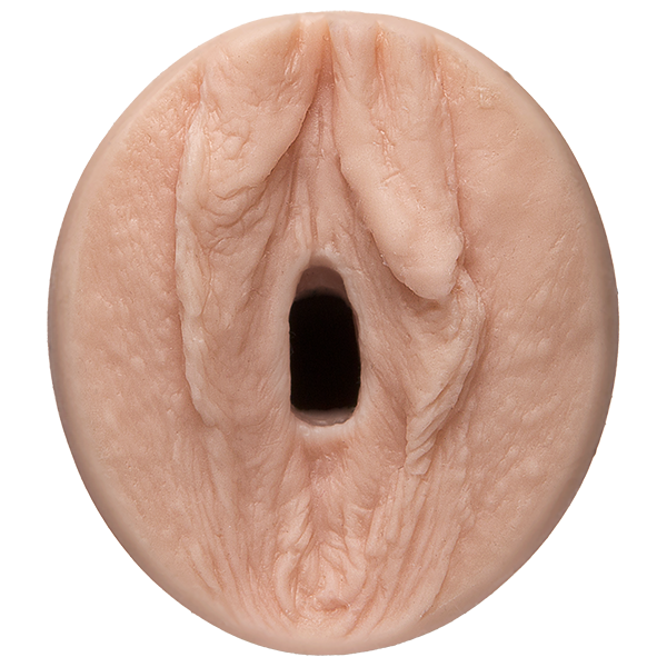 Close-up of the orifice and entrance on the Signature Strokers Sophia Rossi stroker. It's molded directly from the porn star's vulva. | Kinkly Shop