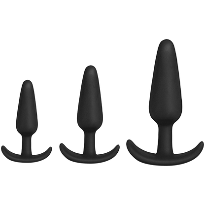 All three plugs that are included in the Tush Trainer Set | Kinkly Shop