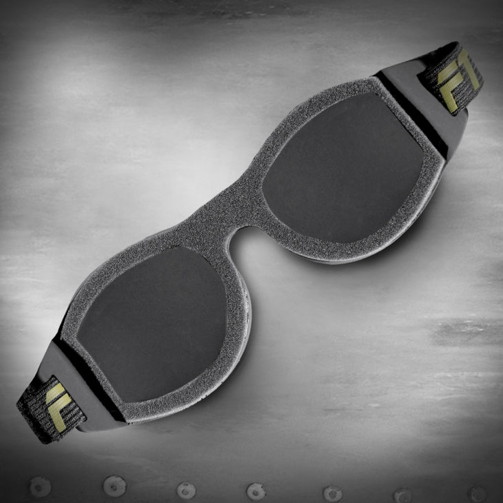 The backside of the Fort Troff Black Ops Blink. This is the side that rests on the person's face is covered in foam. | Kinkly Shop