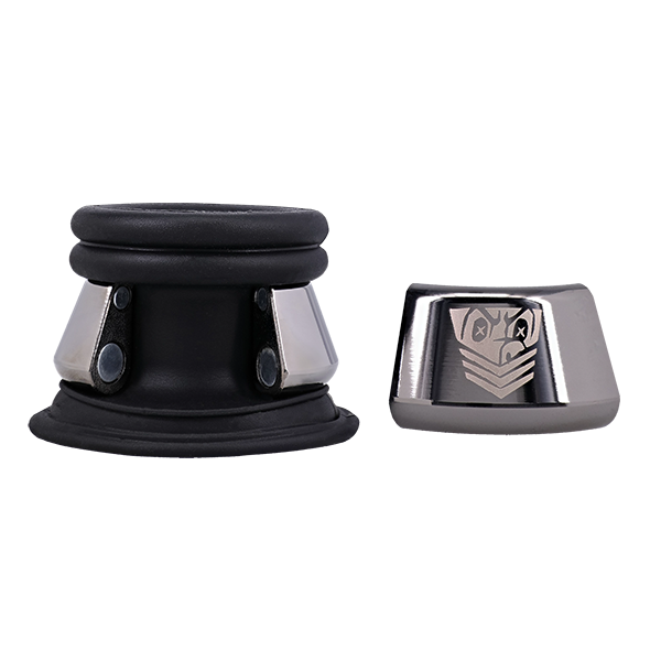 The Fort Troff Full Metal Jacket shown with a large part of the weighted ring removed via its magnetic closure. | Kinkly Shop