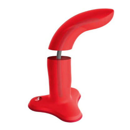 Cross-section of the inside of a Fun Factory Limba Flex showcases how it works. There's a bendable steel rod inside of each one of the dildos, allowing you to bend the dildo and fully customize the exact angle of the dildo for use. | Kinkly Shop