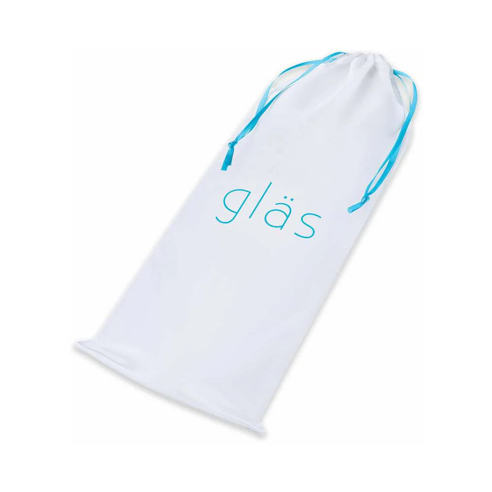 The included drawstring storage bag that comes with the Glas Callisto dildo | Kinkly Shop